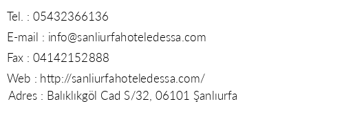 Hotel Edassa City telefon numaralar, faks, e-mail, posta adresi ve iletiim bilgileri